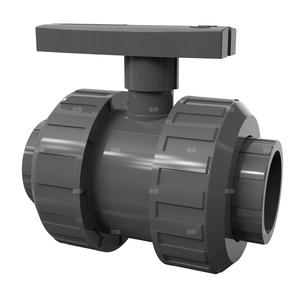 Zawór odcinający PVC 1 1/2'' RP/RP