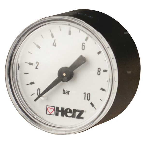 Manometr z rurką Bourdona HERZ do reduktora membranowego 1/10 bar F 1/4''
