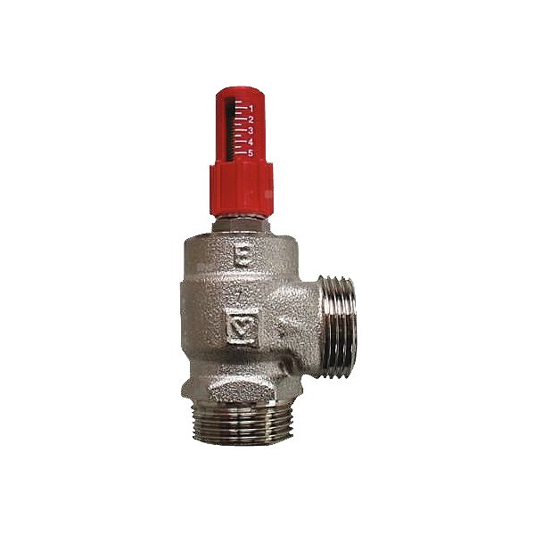 Zawór przelewowy HERZ 4004 (figura skośna) mosiądz (niklowany) PN10 GW DN 15 x DN 15