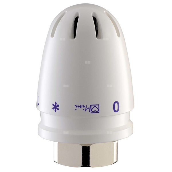 Głowica termostatyczna prosta HERZ Mini, zakres reg. 25-60'C, przyłącze M 28x1,5, kolor biały