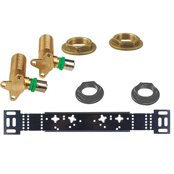 Szyna montażowa do przejścia przez ścianę 16x2-Rp1/2 30mm