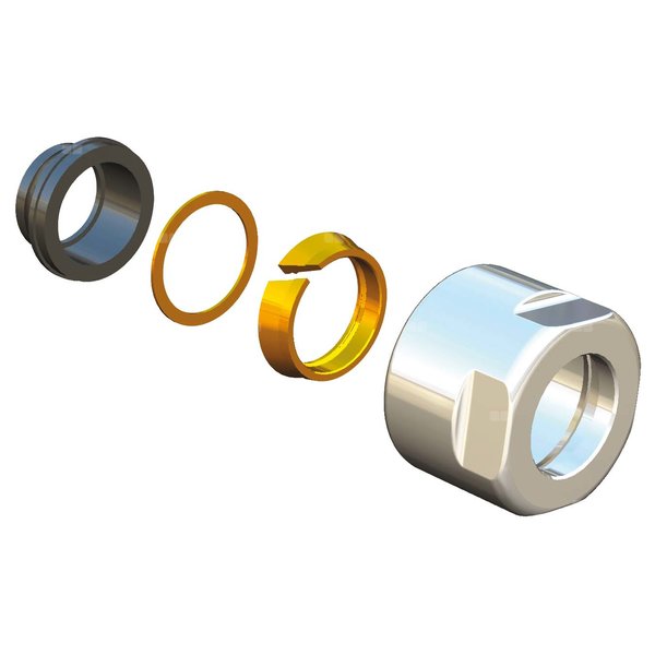 Złącza zaciskowe M 22 x 1,5 - Design – Chrom, przyłącze 12