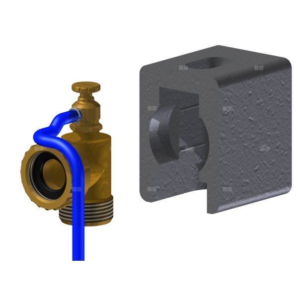 Trójnik przyłączeniowy z odpowietrznikiem GW 3/4''XGZ 1/2''