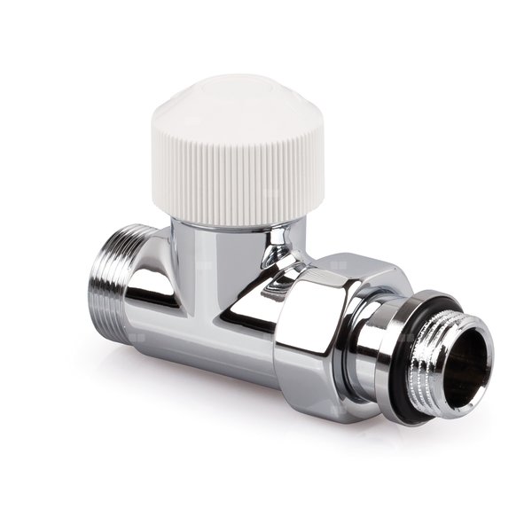 Zawór termostatyczny Thera Design, chrom, prosty, 1/2", konieczne złączki FEM24C/FEM24P/FEM24M