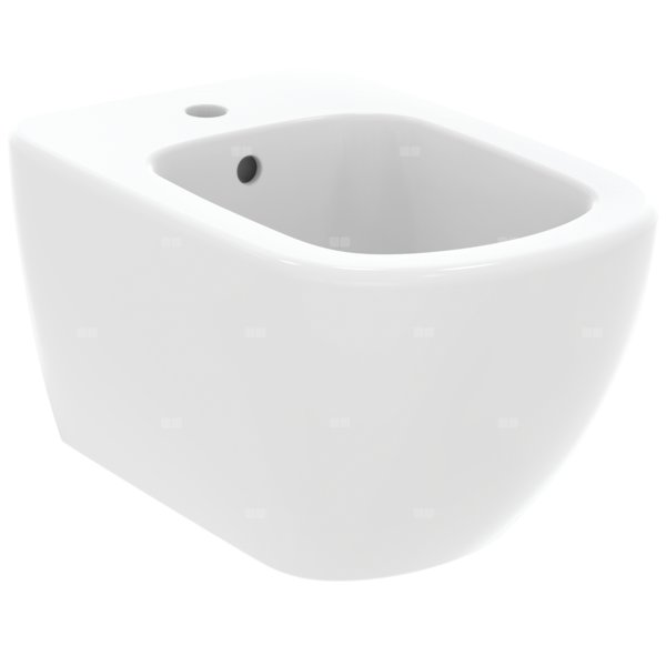 Bidet wiszący 360x530x300 mm, 1 otwór na baterię, z przelewem - TESI