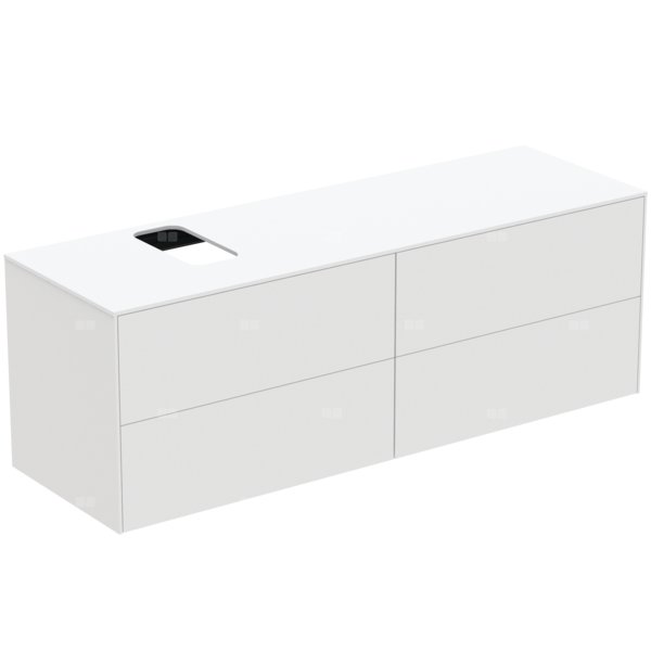 Szafka pod umywalkę 1587x505x550 mm, 2 szuflady - CONCA