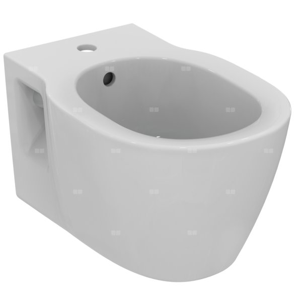 Bidet wiszący 360x540x305 mm, 1 otwór na baterię, z przelewem - CONNECT