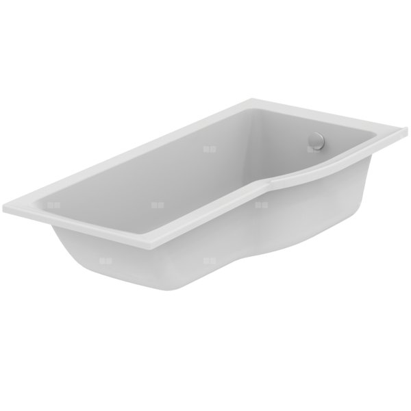 Wanna o specjalnym kształcie 1695x795x390 mm, bez otworu na baterię, z przelewem, bez korka spustowego - CONNECT AIR