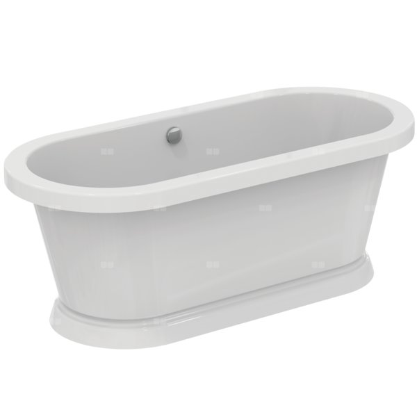 Wanna owalna 1805x805x630 mm, bez otworu na baterię, z przelewem, z korkiem - CALLA