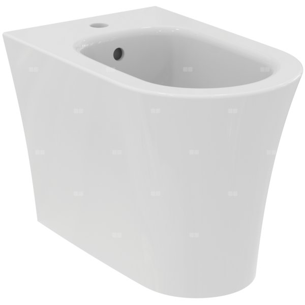 Bidet stojący 355x560x400 mm, 1 otwór na baterię, z przelewem - LDV