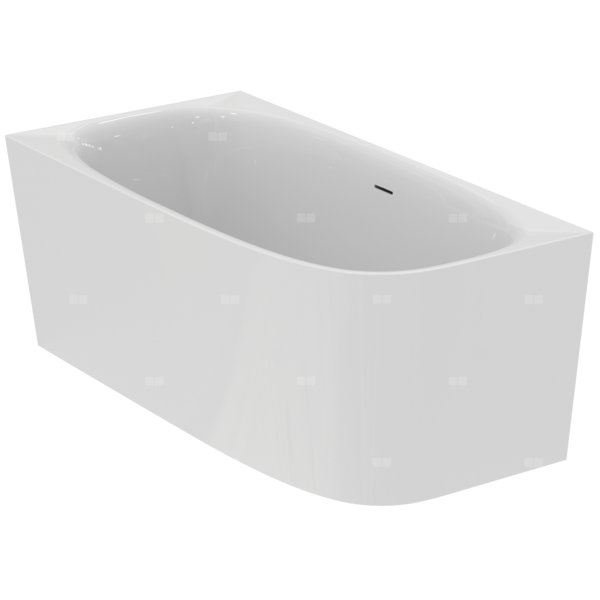 Wanna o specjalnym kształcie 1500x750x610 mm, bez otworu na baterię, z przelewem, z korkiem - DEA