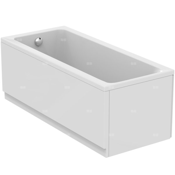 Wanna zwykła 1600x700x465 mm, bez otworu na baterię, z przelewem, bez korka spustowego - CONNECT AIR