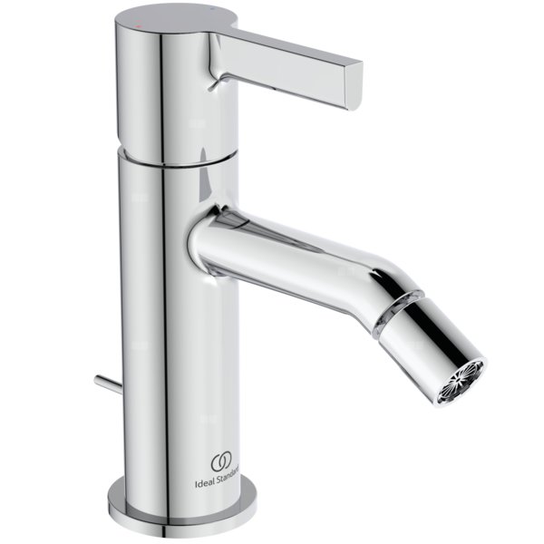 Bateria bidetowa 160x48x160 mm, wylewka 115 mm 5.2 l/min (3 bary), z korkiem spustowym - JOY
