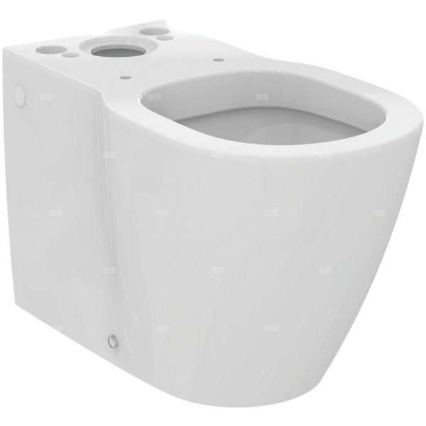 Miska WC stojąca IDEAL STANDARD CONNECT, porcelana szklista, kolor: biały, odpływ mocowane ściśle przylegające do ściany, bez kołnierza wewnętrznego