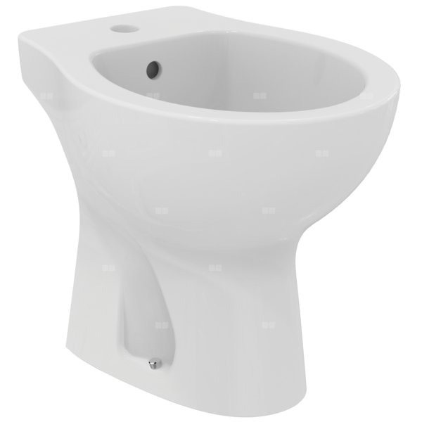 Bidet stojący 360x500x395 mm, 1 otwór na baterię, z przelewem - EUROVIT