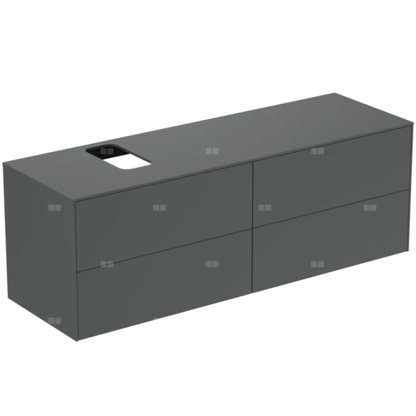 Szafka pod umywalkę 1587x505x550 mm, 2 szuflady - CONCA