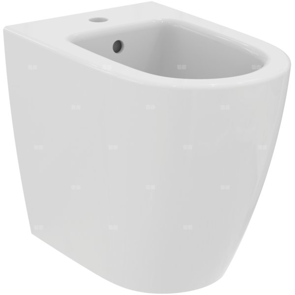 Bidet stojący 345x530x430 mm, 1 otwór na baterię, z przelewem - I.LIFE O