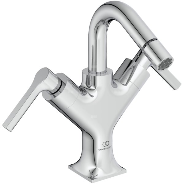 Bateria bidetowa z podwójną regulacją 238x161x206 mm, wylewka 115 mm 5 l/min (3 bary), z korkiem spustowym - JOY NEO