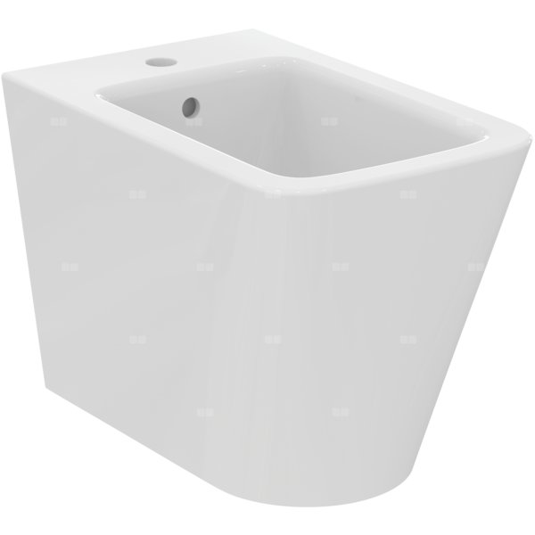Bidet stojący 355x560x400 mm, 1 otwór na baterię, z przelewem - BLEND CUBE