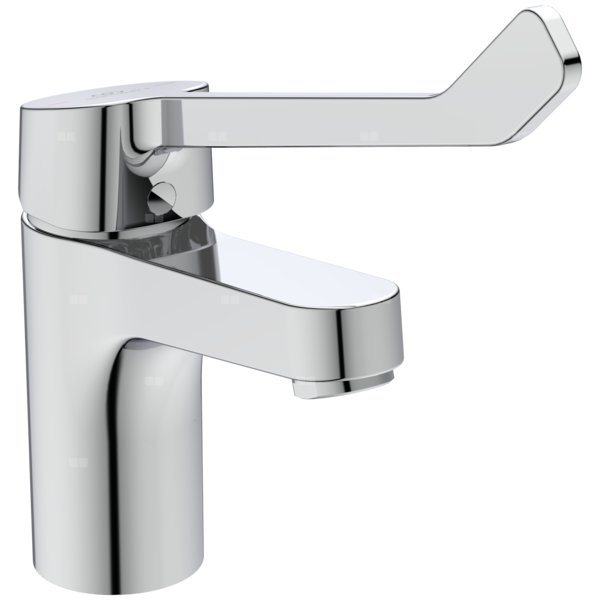 Bateria umywalkowa 47x216x191 mm, wylewka 106 mm 3.8 l/min (3 bary), z korkiem spustowym - CERABASE