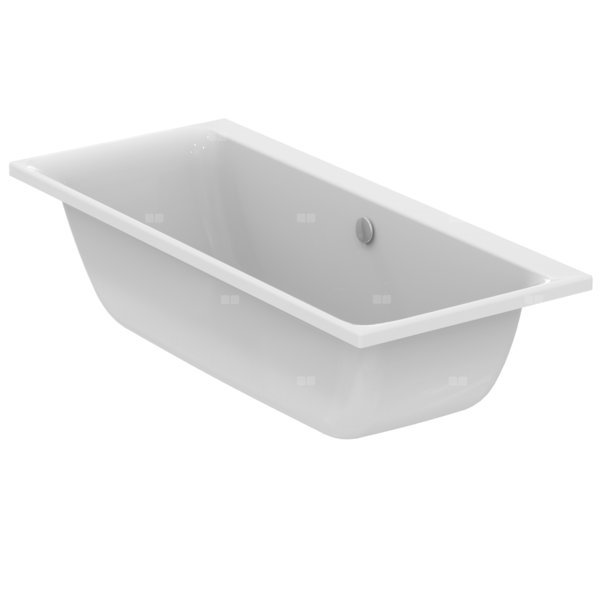 Wanna zwykła 1700x750x475 mm, bez otworu na baterię, z przelewem, bez korka spustowego - CONNECT AIR