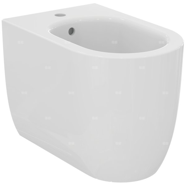 Bidet stojący 355x560x400 mm, 1 otwór na baterię, z przelewem - BLEND CURVE