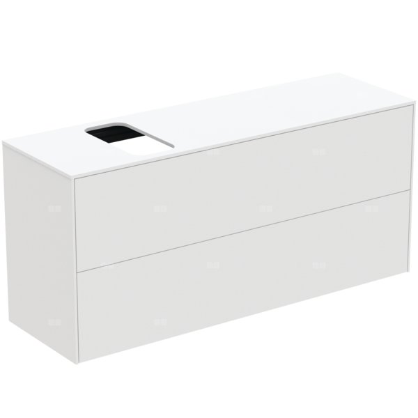 Szafka pod umywalkę 1202x373x550 mm, 2 szuflady - CONCA