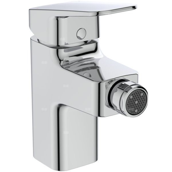 Bateria bidetowa 47x143x146 mm, wylewka 94 mm 3.8 l/min (3 bary), z korkiem spustowym - CERAPLAN