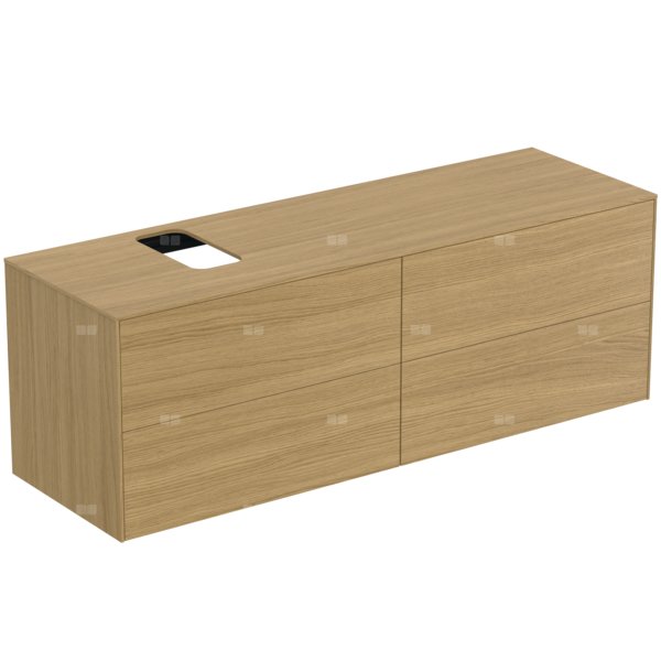 Szafka pod umywalkę 1587x505x550 mm, 2 szuflady - CONCA