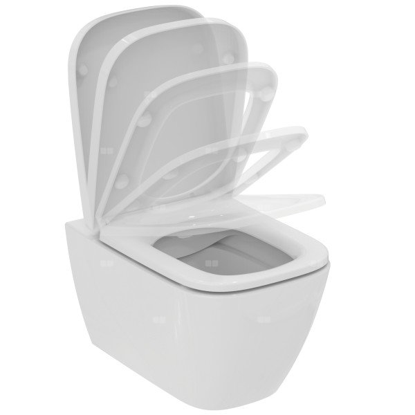 Zestaw miski wiszącej 360x545x380 mm, umywalka, pełne spłukiwanie CL1 3.9 - 6 L, odpływ poziomy - I.LIFE B