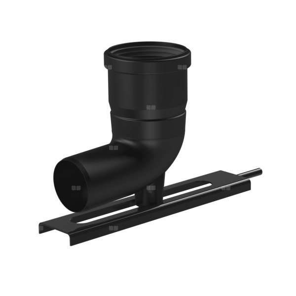 Kolano 87 60/80mm z podporą i szyną mocującą EW-PPS