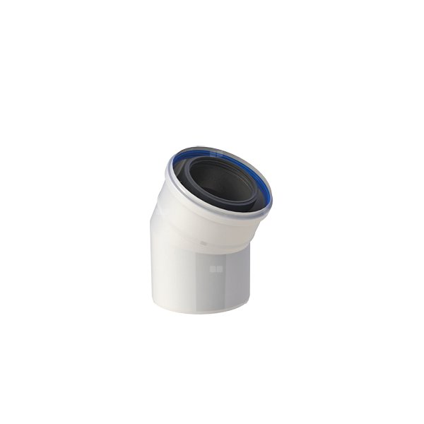 Kolano 30st. fi100/150mm białe