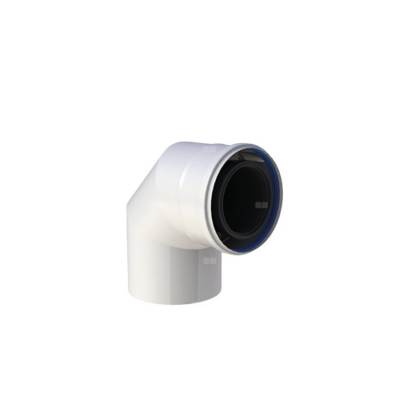Kolano 87st. fi100/150mm białe