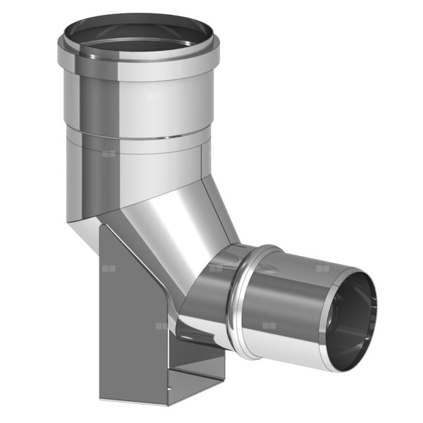 Kolano rozszerzające 87st. fi60mm- fi80mm z podporą z uszczelką