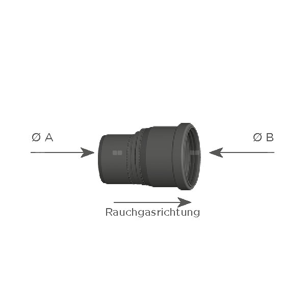 Element rozszerzający z fi60mm do fi80mm ekscentryczny (EW-PPS)