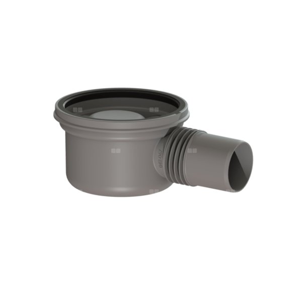 Korpus Superflat bez dopływu, odpływ DN50