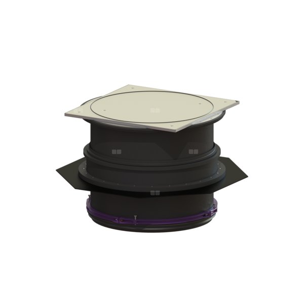 Nasada LW 800 z pokrywa ze stali nierdzewnej kl. A15 T: 267-516mm z kołnierzem
