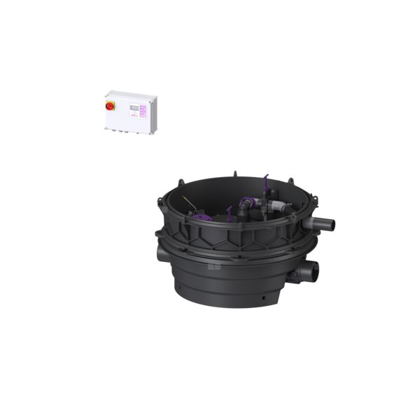 Moduł techniczny Ecolift XL Mono 400V SPF4500-S3 z automatyczną klapą zwrotną do ścieków szarych do swob. ustawienia lub połączenia ze studz.