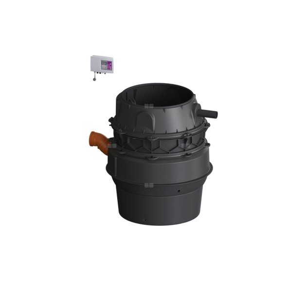 Moduł techniczny przepompowni Aquapump XL Duo z szafką Comfort 1400-S1 230V ze zgrzewanym pierścieniem studzienki i stożkiem LW 800