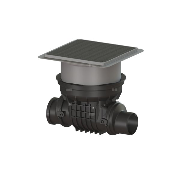 Korpus/czyszczak DN 125 z pokrywą czarną