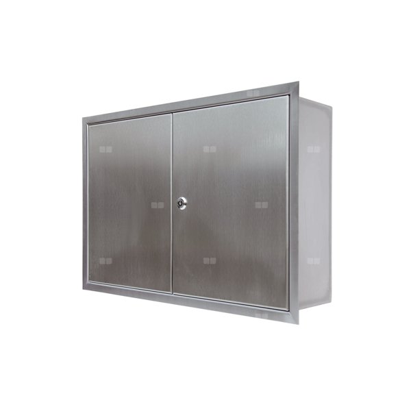 Szafka zewnętrzna podtynkowa do montażu złącza bagnetowego Storz B oraz zdalnego sterowania podłączonego do sterownika separatora, 160x600x400, stal nierdz. V2A