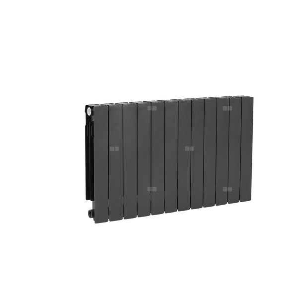 Grzejnik żeberkowy KFA Armatura ADR500/12 aluminium, podłączenie boczne 570 x 966 mm, kolor grafit