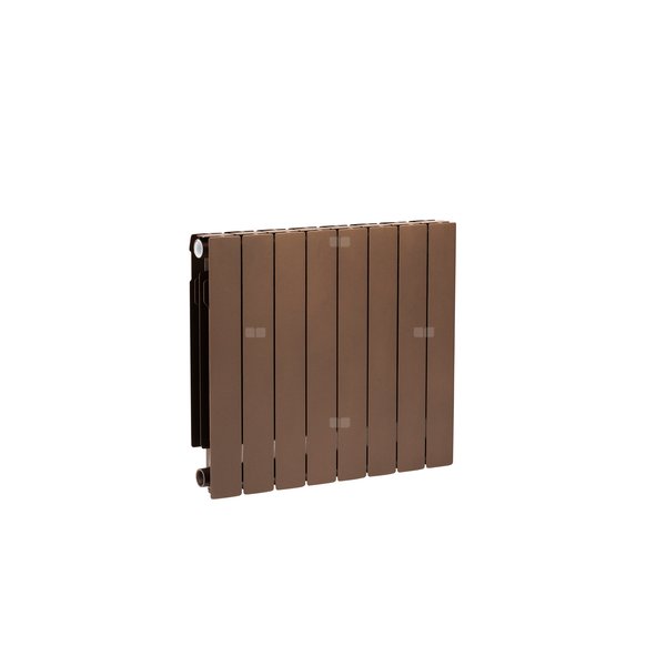 Grzejnik żeberkowy KFA Armatura ADR500/8 aluminium, podłączenie boczne 570 x 644 mm, kolor miedziany