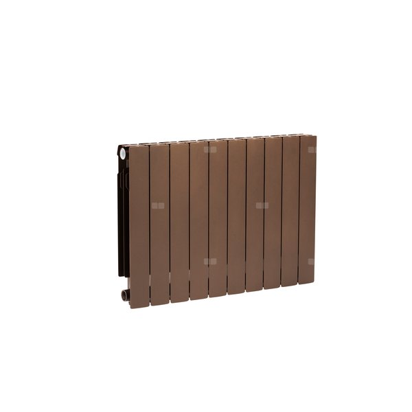 Grzejnik żeberkowy KFA Armatura ADR500/10 aluminium, podłączenie boczne 570 x 805 mm, kolor miedziany
