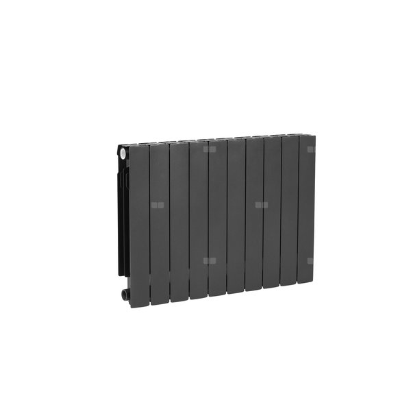 Grzejnik żeberkowy KFA Armatura ADR500/10 aluminium, podłączenie boczne 570 x 805 mm, kolor grafit