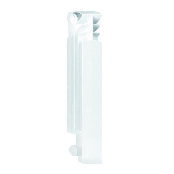 Grzejnik żeberkowy KFA Armatura G350F aluminium, podłączenie boczne 422 x 80 mm, kolor biały (RAL 9010)
