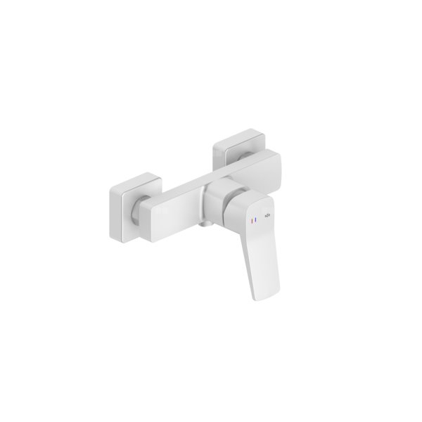 Bateria Malaga, natryskowa, ścienna, white