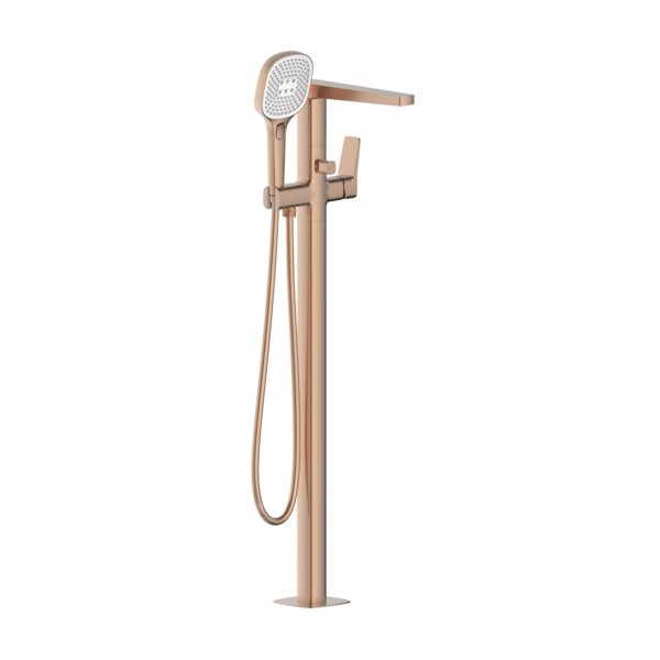 Bateria Malaga, wannowa, wolnostojąca, PVD brushed rose gold