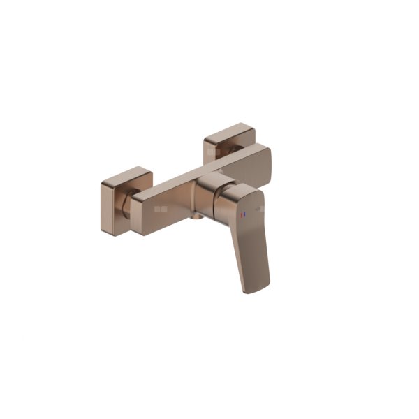 Bateria Malaga, natryskowa, ścienna, PVD brushed rose gold