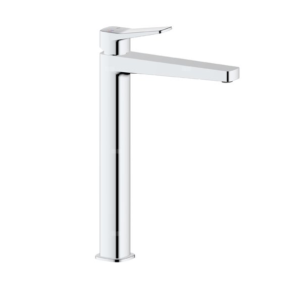 Bateria Malaga, umywalkowa, nablatowa ze spustem klik-klak, chrom